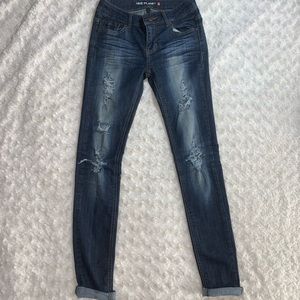Dark Wash Ripped Jeans